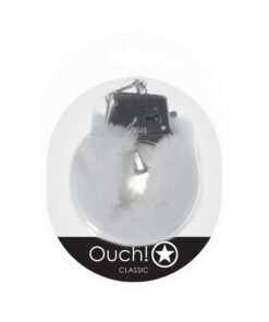 Alternative view of Ouch! Classic Fluffy Handcuffs White