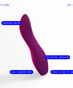 Alternative view of Dame Dip 2.0 Classic Vibrator Plum