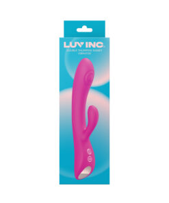 Alternative view of Luv Inc Dr42 Double Thumping Rabbit Vibrator Pink