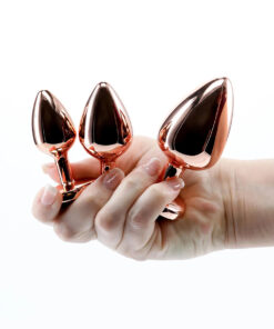 Alternative view of A&E Rose Gold Pink Heart Anal Train Set