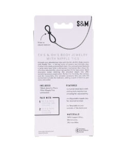 Alternative view of SS S&M Ex's & Oh's Body Jewelry NippTies