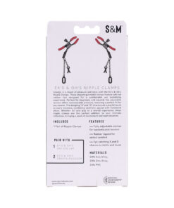 Alternative view of SS S&M Ex's & Oh's Nipple Clamps