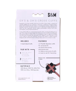 Alternative view of SS S&M Ex's & Oh's Cross Cuffs