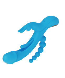 Alternative view of Honey Play Box Trilux Kinky Finger Rabbit Vibrator with Anal Beads Blue