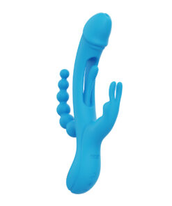 Honey Play Box Trilux Kinky Finger Rabbit Vibrator with Anal Beads Blue