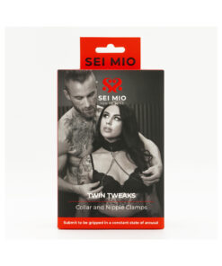 Alternative view of SEI MIO Twin Tweaks Velvet Collar with Nipple Clamps