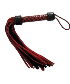 Short Suede Flogger - Red/Black