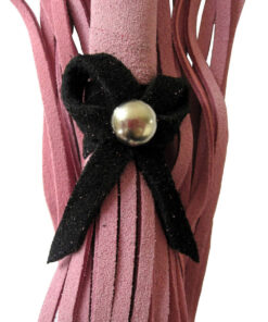 Alternative view of Love Knot Mini Flogger w/ Bow - Pink w/Black Bow