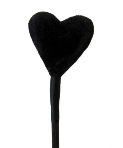 Heart Fluff Tip Crop - Black