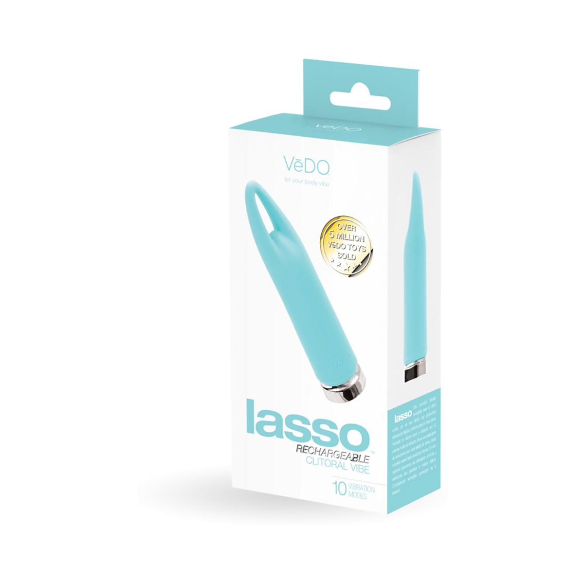 VeDO Lasso Rechargeable Bullet Vibe Turq - Image 5