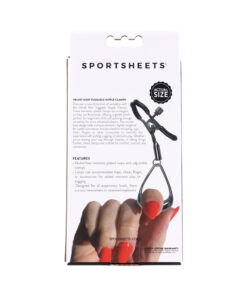 Alternative view of Sportsheets Velvet Noir Tuggable Nipple Clamps