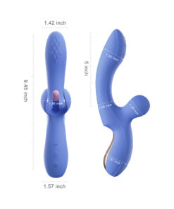Alternative view of Honey Play Box Fortexa App-Controlled Kinky Finger Flapping Dual Stimulator Blue