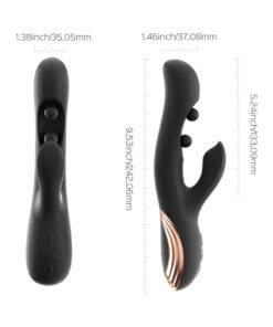 Alternative view of Honey Play Box Gem Pressure Sensing App-Controlled Twin Balls Rabbit Black