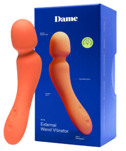 Alternative view of Dame Min Mini Wand Vibrator Papaya