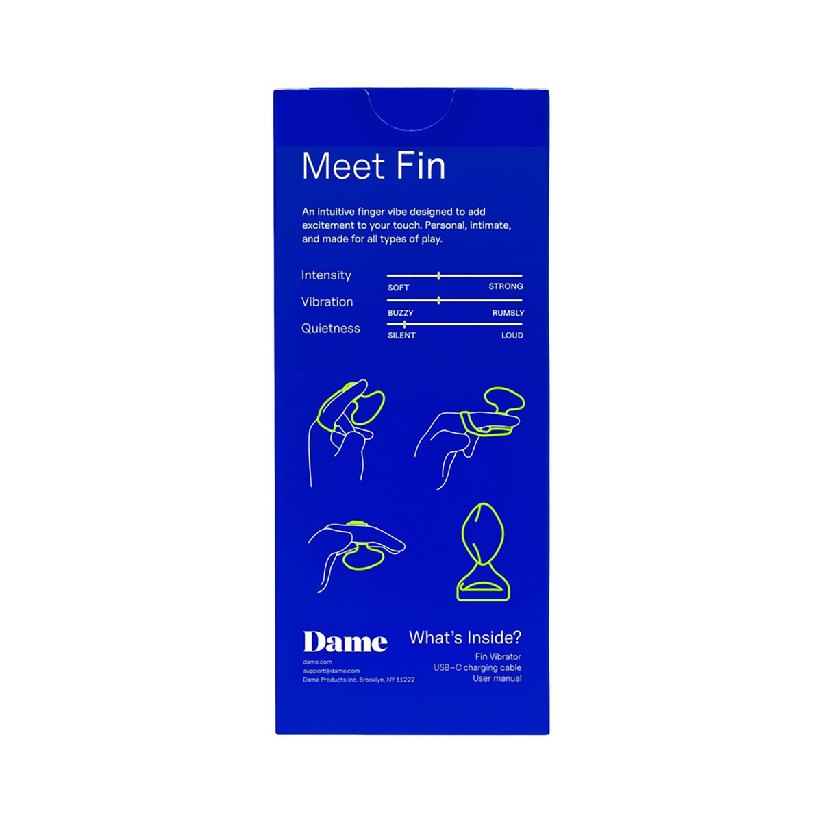 Dame Fin 2.0 Finger Vibrator Quartz - Couples Toy Store
