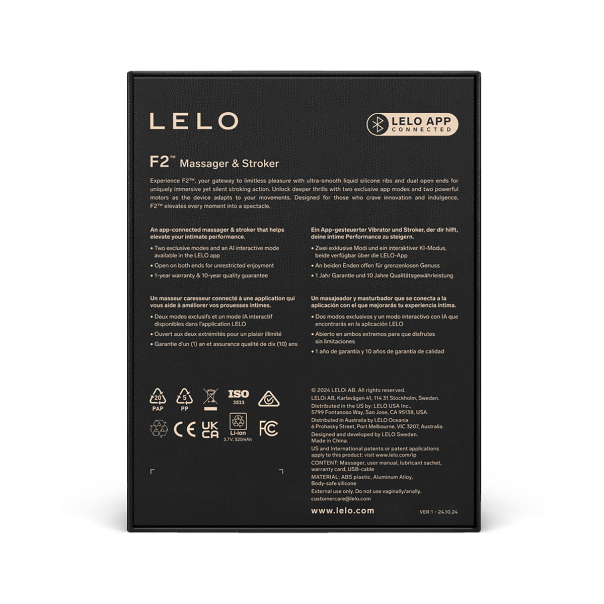 LELO F2S Massager & Stroker Red - Image 2