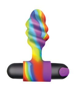BANG! Vibrating Rainbow Butt Plug