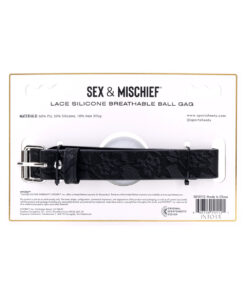 Alternative view of Sportsheets Sex Mischief Lace Silicone Breathable Ball Gag