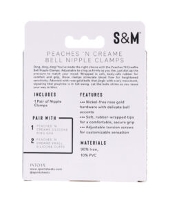 Alternative view of Sportsheets Sex & Mischief Peaches 'n CreaMe Bell Nipple Clamps