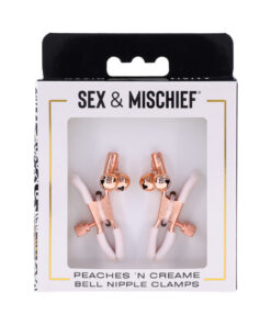 Sportsheets Sex & Mischief Peaches 'n CreaMe Bell Nipple Clamps