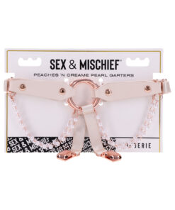 Sportsheets Sex & Mischief Peaches 'n CreaMe Pearl Garters