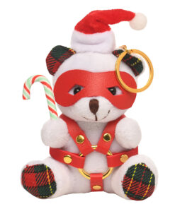 Master Series Holiday Bondage Bear Keychain White
