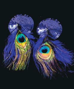 Alternative view of Bijoux de Nip Round Blue Sequin Pasties w/ Feathers