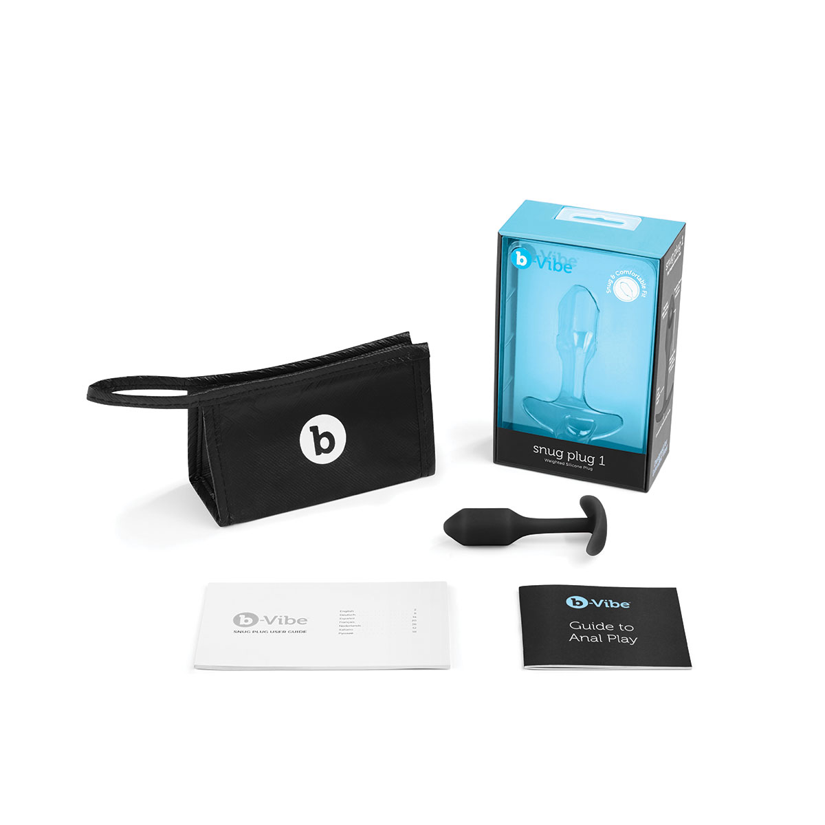 B-Vibe Snug Plug 1 (S) - Black - Image 5