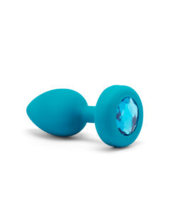 B-Vibe Vibrating Jewel Plug Small/Medium - Aqua