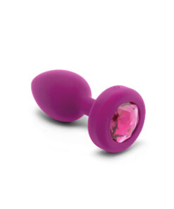 B-Vibe Vibrating Jewel Plug Small/Medium - Fuchsia