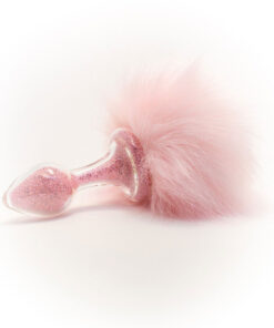 Crystal Delights Magnetic Sparkle Bunny Tail  - Pink