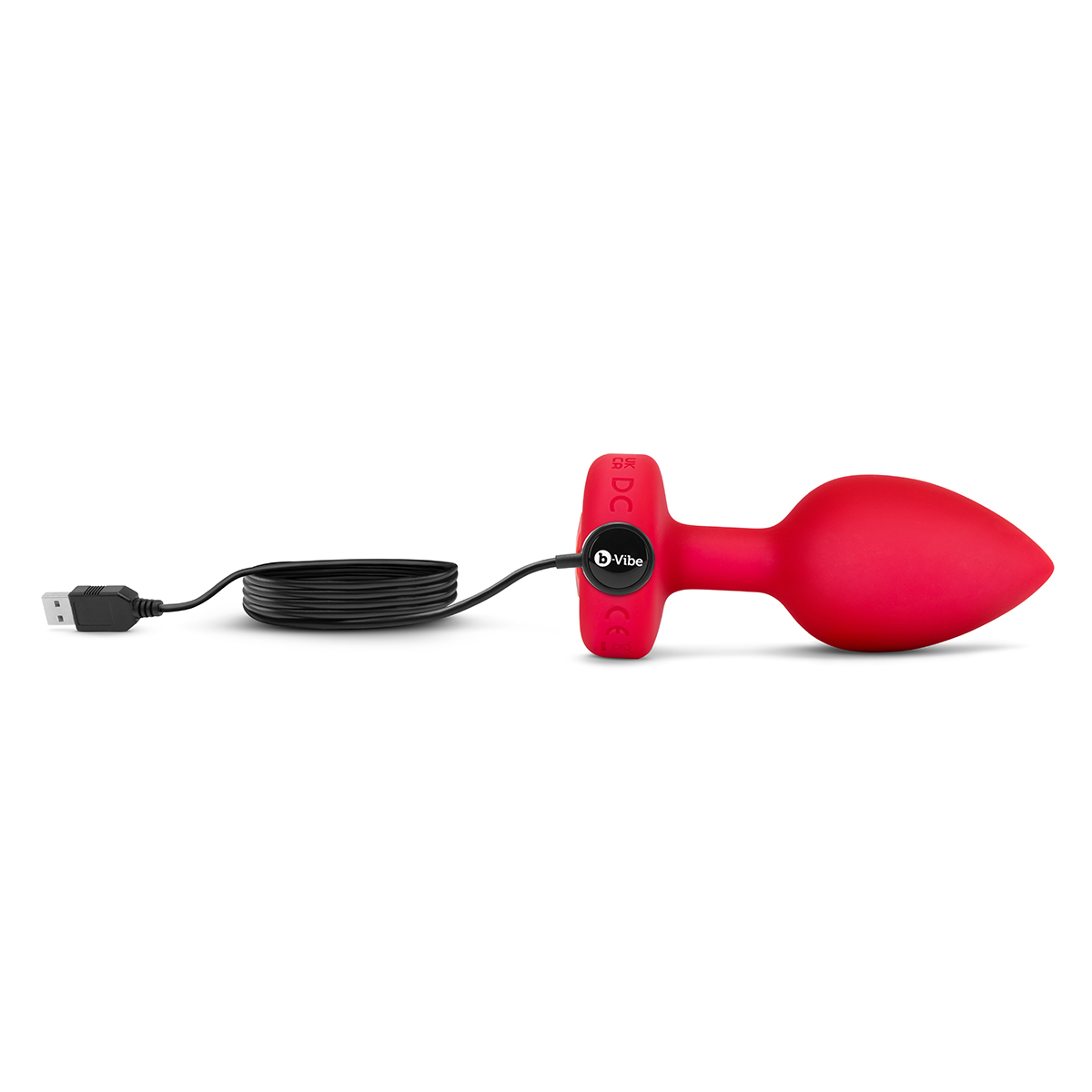 B-Vibe Vibrating Heart Plug Medium/Large - Scarlet Ruby - Image 5