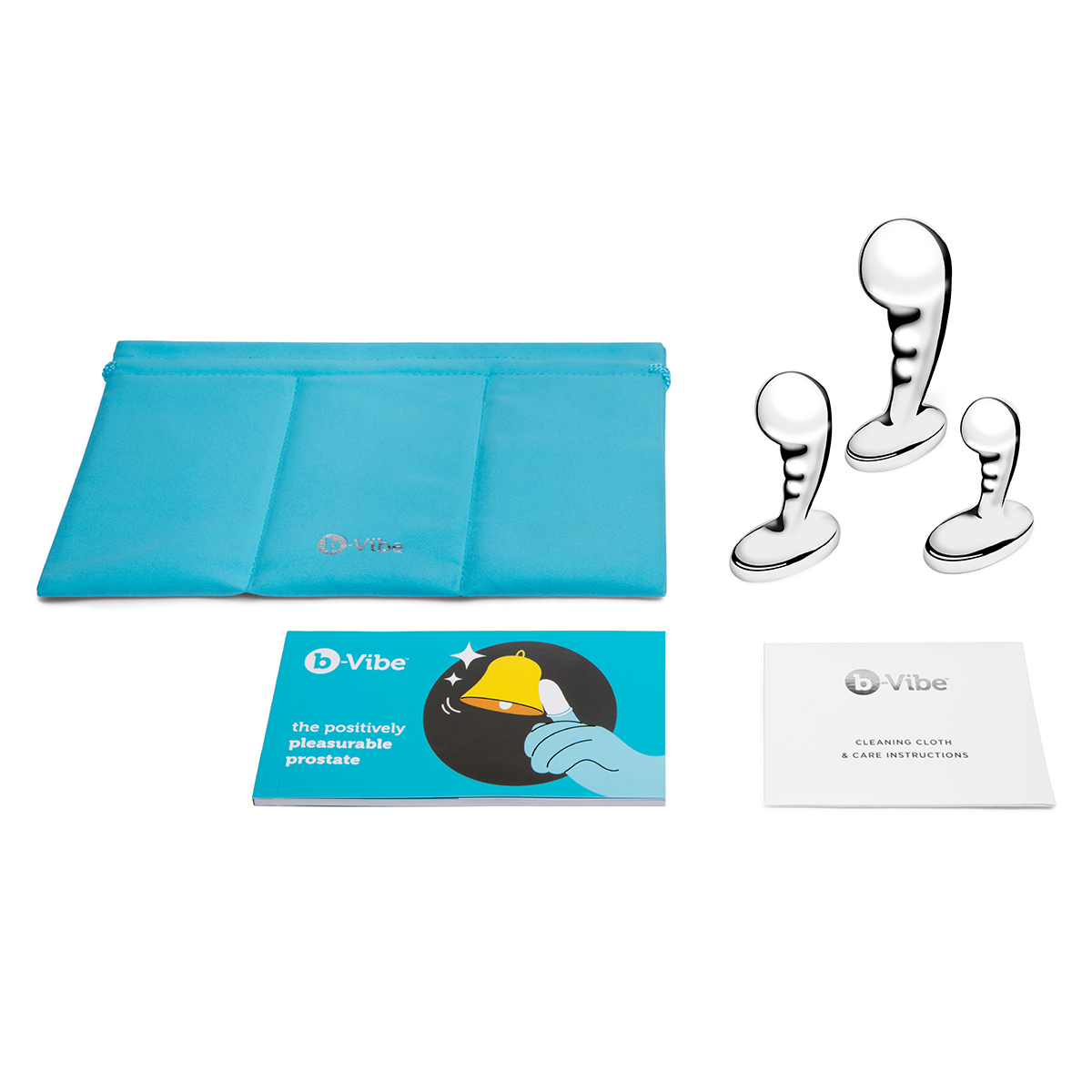 B-Vibe Stainless Steel P-Spot Training Set - Image 3
