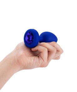 Alternative view of B-Vibe Vibrating Jewel Plug Large/X-Large - Blue Sapphire