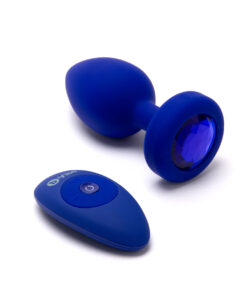 B-Vibe Vibrating Jewel Plug Large/X-Large - Blue Sapphire