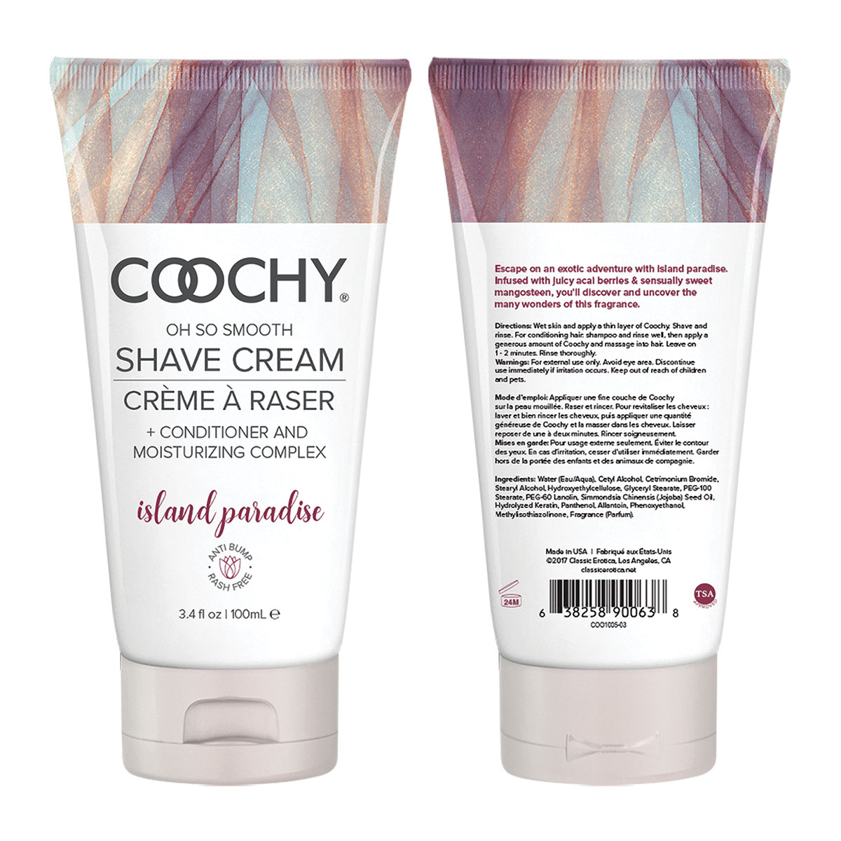 Coochy Shave Cream 3.4oz - Island Paradise - Image 3