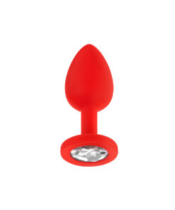 Alternative view of Luv Inc Jeweled Plug Small - Red