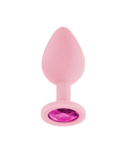 Alternative view of Luv Inc Jeweled Plug Medium - Light Pink