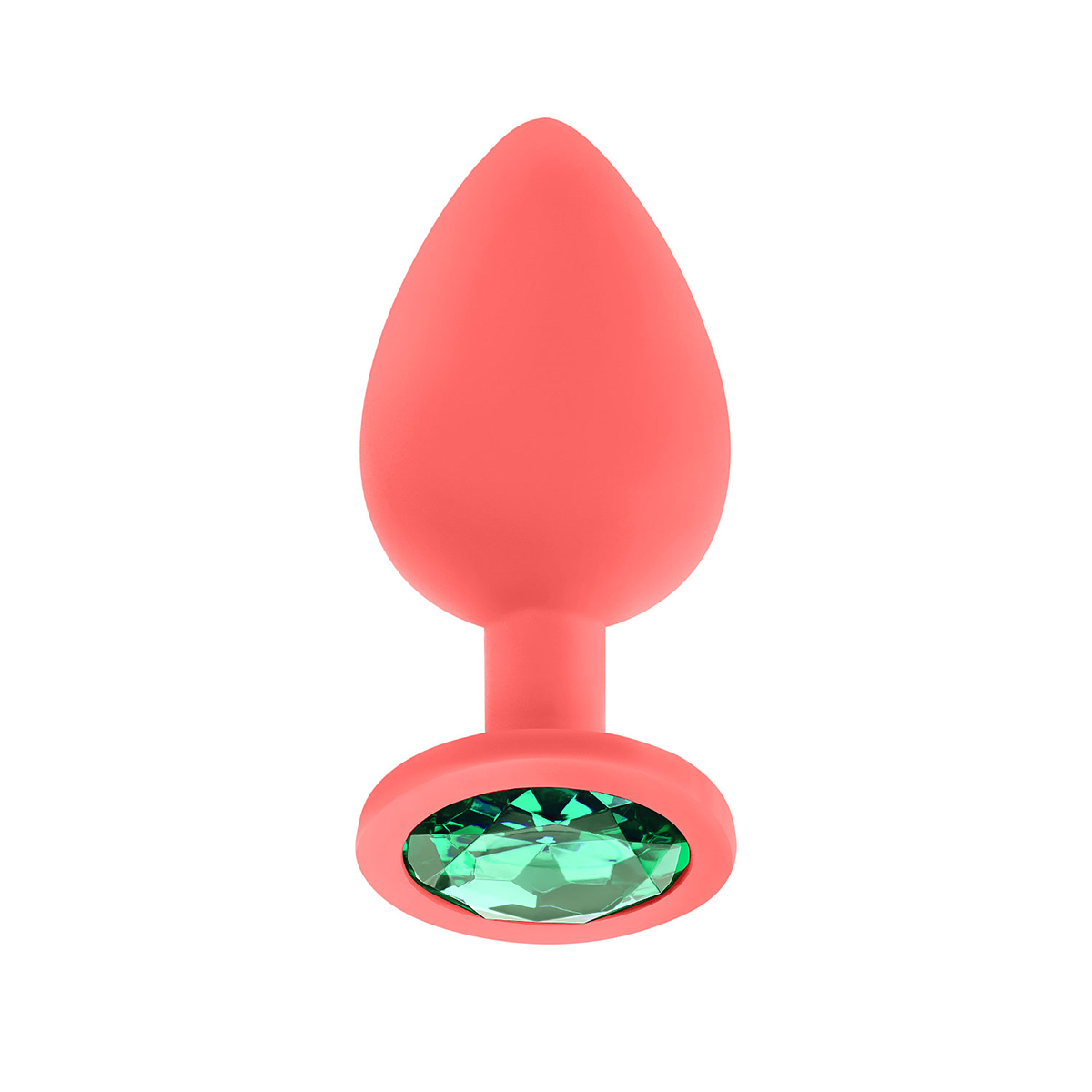 Luv Inc Jeweled Plug Large - Coral - Image 4