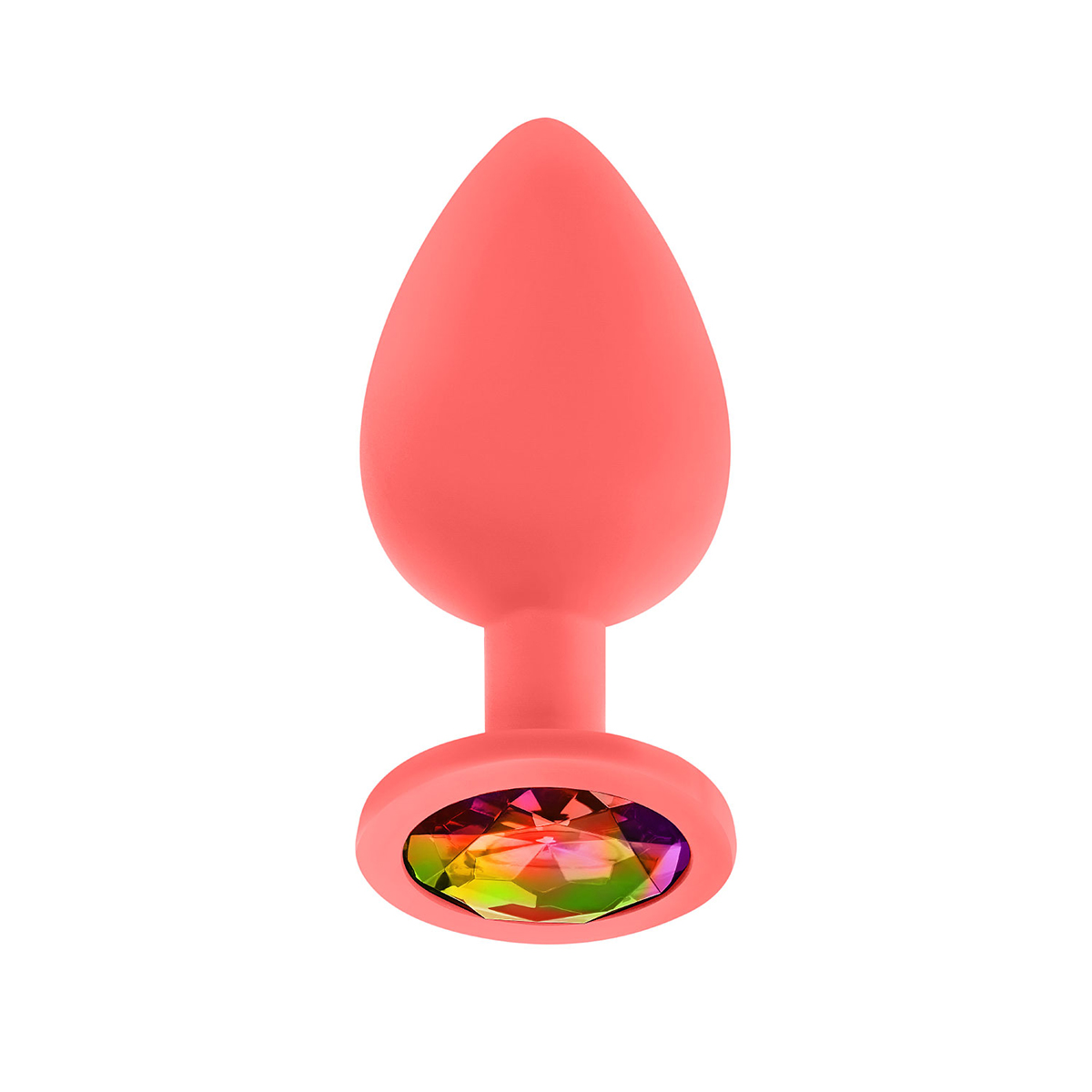 Luv Inc Jeweled Plug Large - Coral - Image 3
