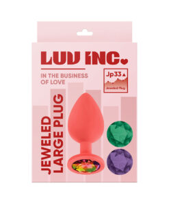 Luv Inc Jeweled Plug Large - Coral