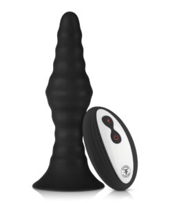 FORTO Vibrating Large Remote Ribbed Plug