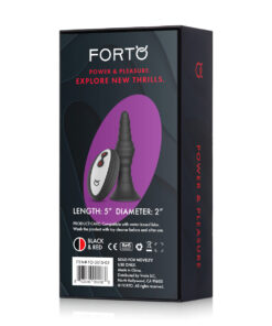 Alternative view of FORTO Vibrating Small Remote Ribbed Plug