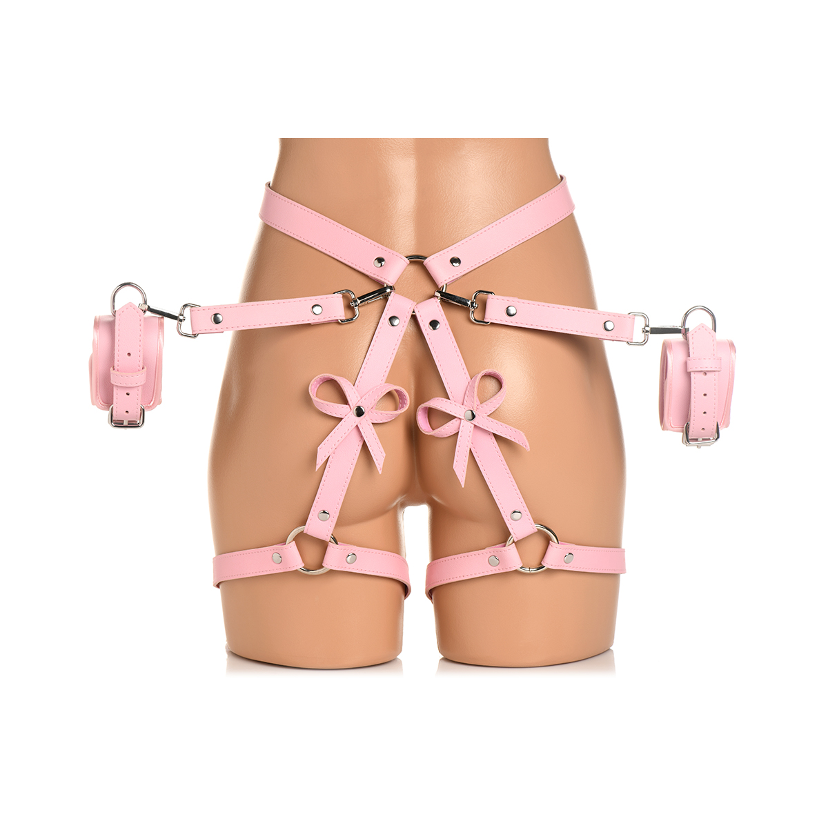 Bondage Harness with Bows XL/2XL - Pink - Image 6
