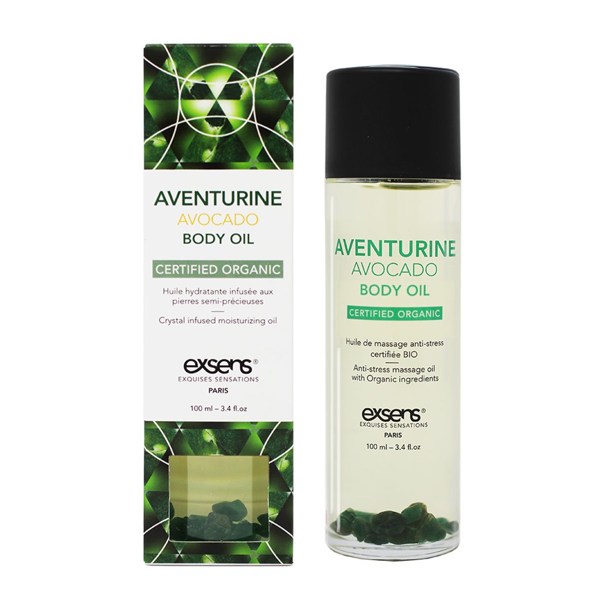 Exsens Body Oil 100ml - Aventurine Avocado - Image 3