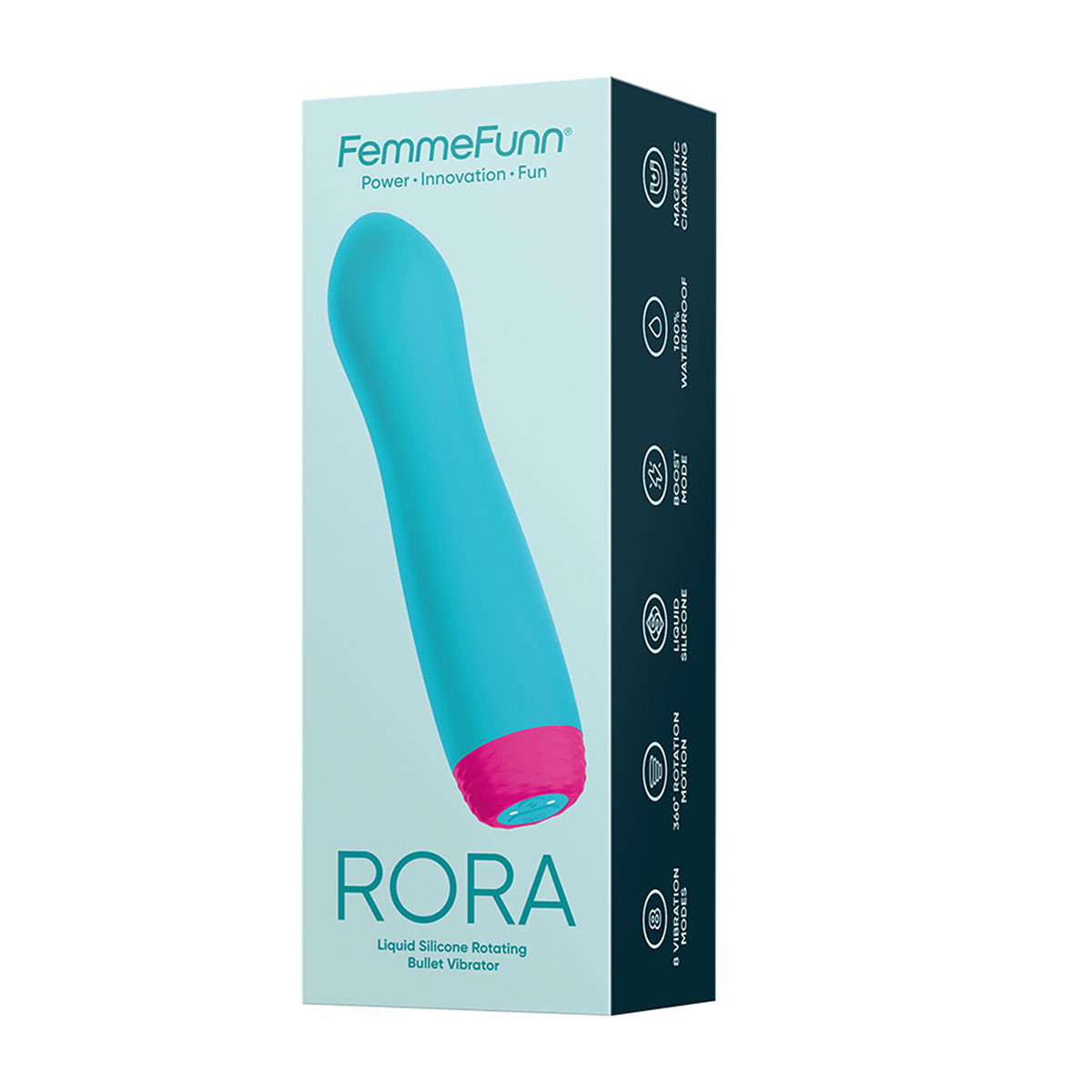 Femme Funn Rora Rotating Bullet - Turquoise - Image 2