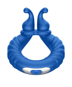 FORTO F-24 Textured Vibrating C-Ring - Blue