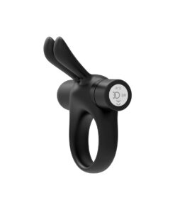 Alternative view of FORTO Vibrating Bunny C-Ring - Black