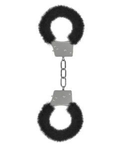Shots Ouch! Beginner's Furry Handcuffs - Black