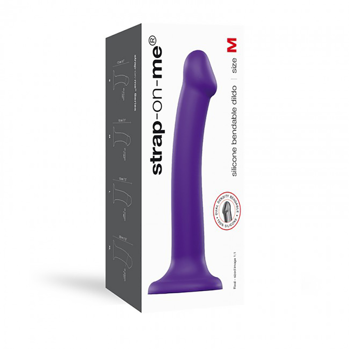 Strap-On-Me Bendable Dual Density Semi-Realistic Dil Purple Medium - Image 5
